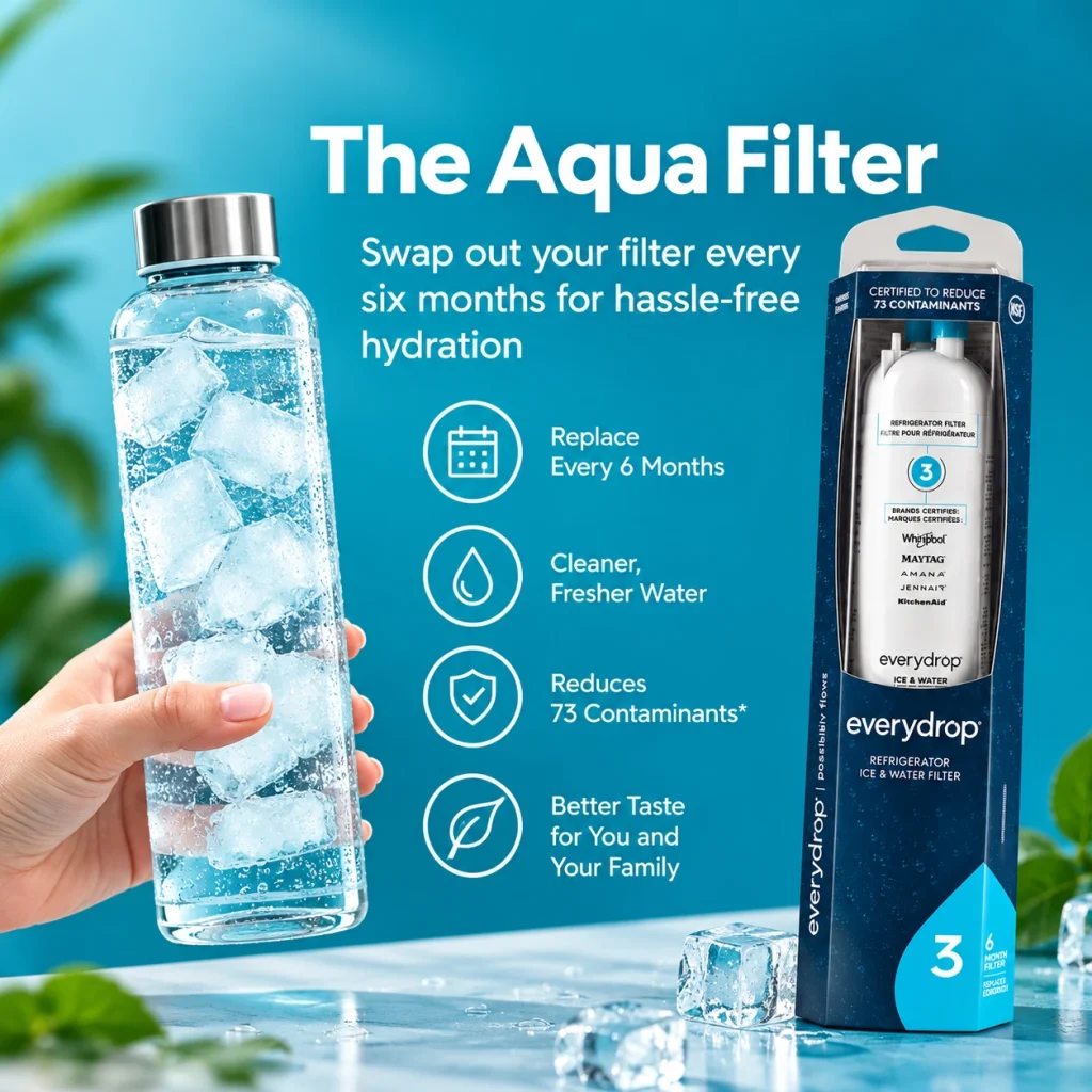 everydrop aqua Filter 3 EDR3RXD1, replace every 6 months